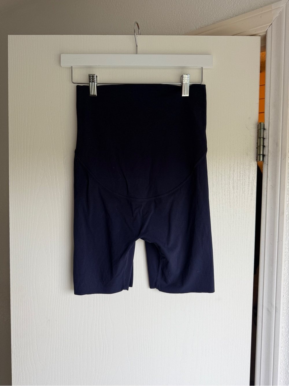 Maternity High-Waist Compression Bike Shorts - Navy